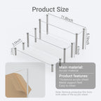 3 Pcs Acrylic Riser, Display Stand Clear Shelf for Cupcake Food Desserts Holder Cosmetic Products Tabletop Use and More (Large)