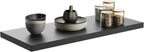 Wall Shelf Set of 1, Black Floating Shelves 36 in W x 10 in D x 1 in H, Wooden Floating Wall Shelf with Invisible Brackets for Living Room/Bedroom/Bathroom/Kitchen Storage and Decor
