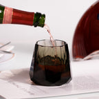 KAMMAK Crystal Whiskey Glasses Set of 2, 5.3oz Old Fashioned Glasses Stemless, Hand Blown Colored Cocktail Glasses, Engagement Gifts for Couples, Women, Men