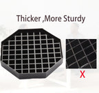 5.3" Octagonal Coffee Drip Tray | Black Plastic Honeycomb Grid Countertop Tray for Coffee, Tea, Wine & Beverage Dispensers,Pack of 2 (2, 5.3in)