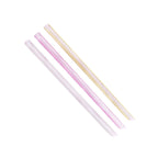 Karat C9050s 9" Boba Straws (10mm Diameter), Unwrapped, Diagonal Cut, Assorted Striped Colors (Case of 1600)