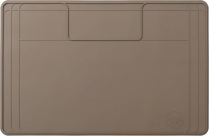 The Original Under Sink Mat - Silicone Waterproof mat, Adjustable, Easy to Clean, Kitchen cabinet liner, Disifenction Surface - 31" x 22" or smaller (Brown, 31" x 22")