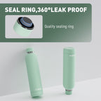 Slim Insulated Water Bottles for Travel 32oz with Clip, Double Wall Vacuum Stainless Steel Water Bottle Keeps Drinks Cold 24 Hrs/Hot 12 Hrs, 100% Leakproof, BPA Free(Mint)