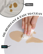 Pure White Plastic Table Cover Protector, 42" x 60" Waterproof Easy Flat PVC Desk Pad Mat, 1.5mm Thick Rectangle Vinyl Table Top Protector for Dining Room Table, Office, Dresser