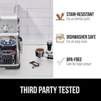 GORILLA GRIP Silicone Coffee Mat, 15x23, Espresso Drink Bar Station Accessories, Use Under Machine, Waterproof Heat Resistant Multi-Use Dish Drying Mats, Stays in Place, Kitchen Home Decor, White