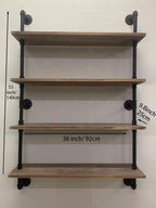 Pipe Shelves Industrial Pipe Shelving Shelves Real Wood Industrial Floating Pipe Shelves with Wood Planks 36 inch Wall Shelves Rustic Hanging Bookshelf Farmhouse Kitchen Bar Shelving