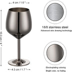 2 oz Shot Glasses, Stainless Steel Shot Glasses, Mini Wine Glass Perfect for Tasting Brandy,Suitable for family dinner party, party supplies, bar tools, gifts(set of 2) (Black)