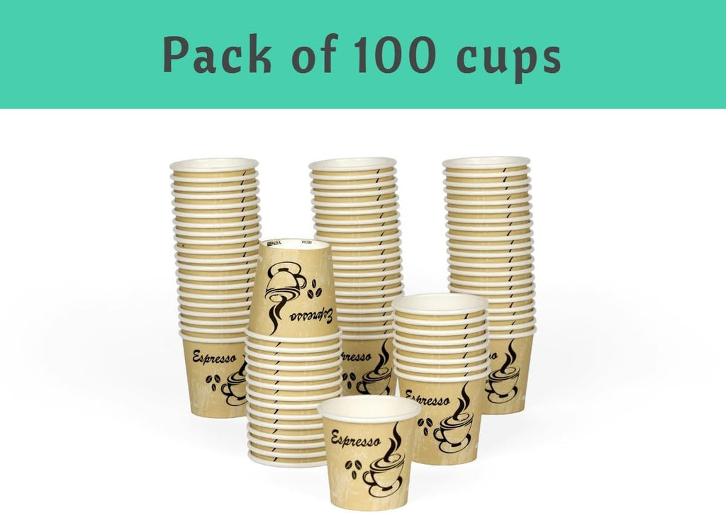 Smygoods Disposable Coffee Cups, To Go Paper Hot Cups, Classic Design (4 OZ, 100 Count) For Hot Beverages, Coffee, Tea, Espresso, Cocoa - Vasos Para Cafe