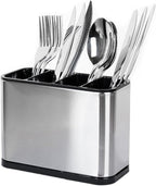 Silverware Caddy Cutlery Organizer for Countertop Silverware Holder for Fork Knife Spoon Flatware Organizer 4 Compartments Cutlery Holder