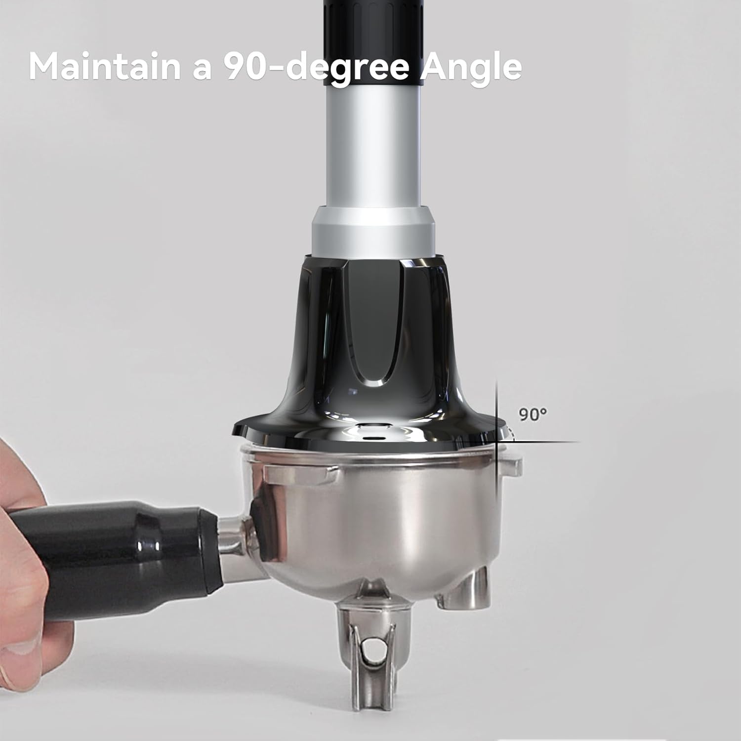 Espresso Tamper, 53mm Tamper 25lb-40lb with Stainless Steel Base, Coffee Tamper with with Sound Feedback, Provides Consistent Tampingwith Comfortable Grip