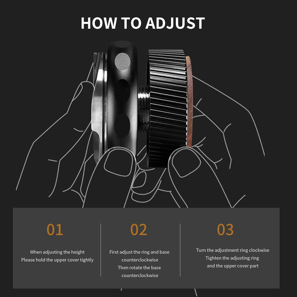 Bincoo 58mm Espresso Distribution Tool,Adjustable Depth Coffee Distribution-Espresso Coffee Leveler Tool for Bottomless Portafilter-Barista Espresso Accessories (58MM)