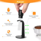 Aieve WDT Tool Espresso, Distribution Tool Espresso Accessories, 10 Needle Coffee Stirrer with Stand for Barista (Ease of Use in 2 Ways Installtion)