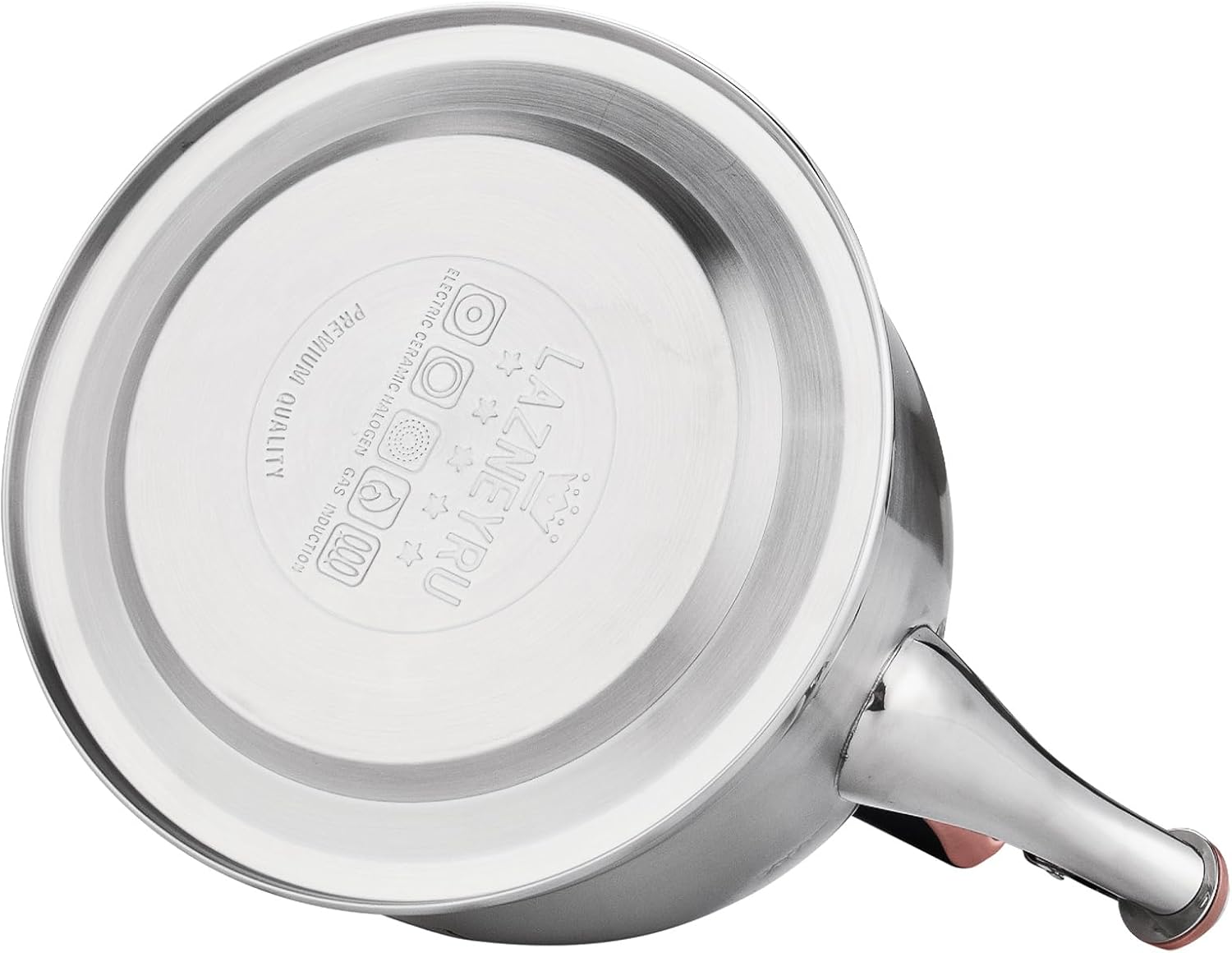 Tea Kettle Stainless Steel Teapot, Stainless Steel Teakettle for Stove Top with Heat Proof Ergonomic Handle 3.0 Quart