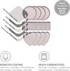 CHEFMADE Mini Tart Pan Set, 4-Inch 4Pcs with Removable Loose Bottom Non-Stick Heart-shaped Quiche Bakeware for Oven and Instant Pot Baking (Champagne Gold)