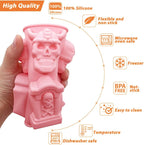 Halloween Chocolate Mold Silicone,2pcs Cavity Candy Gummy Mold with Skull and Tombstone for Baking Chocolate Jelly Gummy Desser