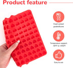 1 Pcs Heart Silicone Chocolate Molds for Gummy, Candy, Small Homemade Treats With Scraper,Gummy Silicone Molds