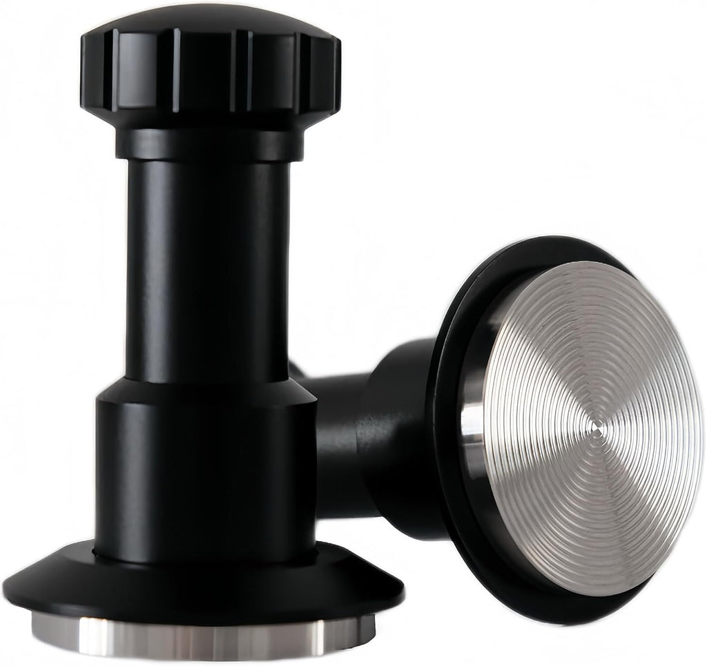 Coffee Tamper 53mm, Spring Loaded Espresso Tamper with 25lb/30lb/35lb Calibrated Springs, Sound Feedback & Ripple Base for Even Extraction, Espresso Accessories
