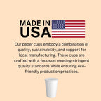 Paper Cups 20 oz 500 Pack for Coffee & Tea 20 oz Made in USA | Bulk 500 Count for Home, Office, Restaurants & Parties | Recyclable Disposable 20 Ounce To-Go Cups for Hot Drinks