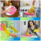 HOMEXCEL Pink Microfiber Cleaning Cloth 12 Pack, 12.5 x 12.5 inch Microfiber Towels for Cars, Ultra Absorbent Car Washing Cloth, Lint Free Streak Free Cleaning Rags for Car, Kitchen, and Window