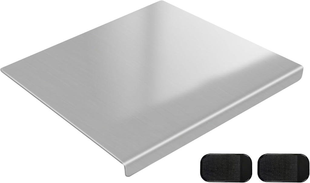 304 Stainless Steel Cutting Board with 2 Pack Non-Slip Mats, Yoposeo Heavy Duty Baking Cutting Chopping Boards for Kitchen, Meat, Fruits, Vegetables, Bread and Baking (23.6" X 15.7"/ 60 X 40cm)