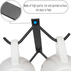 Cabinet Hook Mug Holder - Hanging Coffee Cup Rack for Kitchen, Under Cabinets Metal Hangers Organizer Shelf Storage Utensil (Black)