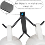 Cabinet Hook Mug Holder - Hanging Coffee Cup Rack for Kitchen, Under Cabinets Metal Hangers Organizer Shelf Storage Utensil （Black）