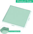TRZZ Silicone Waterproof Under Sink Mat 28" x 22", Drip Tray and Cabinet Liner for Kitchen and Bathroom, Prevents Water Damage and Organizes Cabinets (Mint Green)