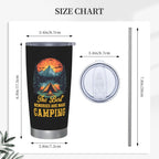 Camping Gifts for Men Women Tumbler 20oz, Camper Gifts Coffee Cups, Camp Essentials, Camp Accessories, Gift for RV Owners, Campsite Outdoors RV Travel Lovers Mug