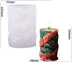 Flower Succulent Leaves Cylinder Molds Silicone Wave Spiral Candle Mold - Silicone Resin Casting Molds for Candle & Resin & Soap Craft Supplies