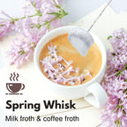 Rechargeable Milk Frother Handheld 3 Speed Coffee Foamer [3 Whisk] Electric Drink Mixer for Latte, Cappuccino, Coffee, Eggs, Hot Chocolate, Purple