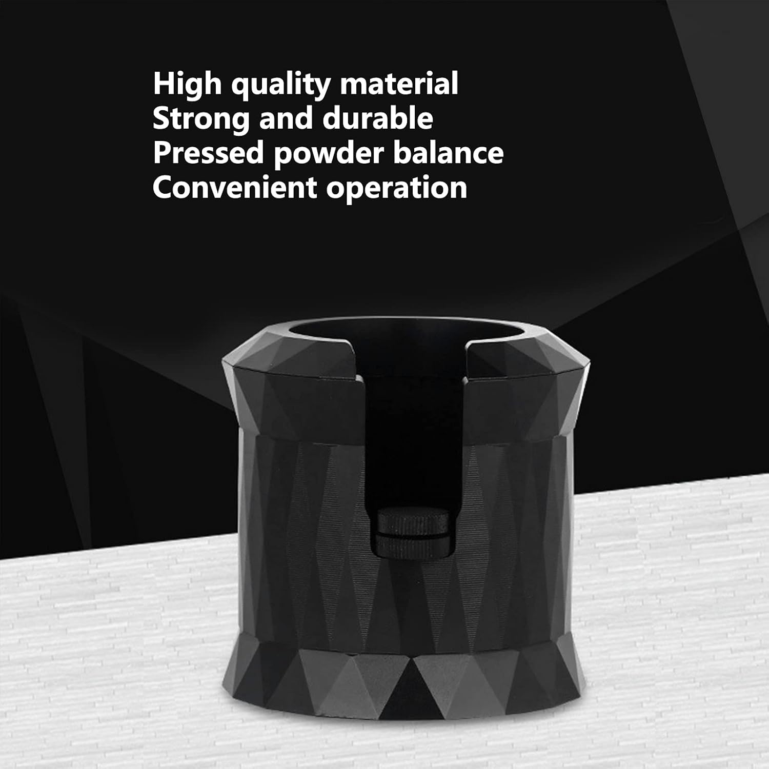 Coffee Portafilter Holder, Aluminum Alloy Coffee Tamper Stand Portafilter Stand Base for Coffee Machine (Matte Black)