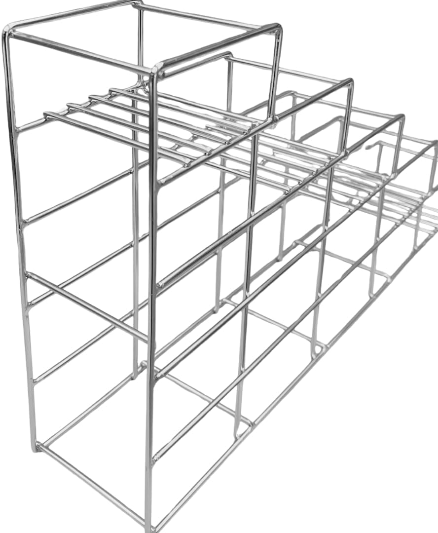 Rattleware 5 Slot Stainless Steel Syrup Bottle Rack Heavy-Duty Organizer for Coffee Bars Baristas Kitchen Storage Shelf Dispenser Holder Countertop Rack for Syrup Bottles Condiments