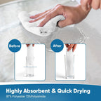 Orighty Microfiber Cleaning Cloths, 75 Sheets Shop Towels, Reusable Paper Towels Shop Rags, Washable Microfiber Towel Roll Cleaning Rags for Cars, House, Kitchen, 11.5’’ x 11.5’’, White