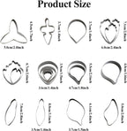 KALAIEN 6 Set Gumpaste & Fondant Flower Cookie Cutter Set - 18pcs for Wedding & Birthday Cake Decorating