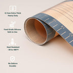 Sapid Extra Thick Silicone Pastry Mat Non-slip with Measurements for Non-stick Silicone Baking Mat Extra Large, Dough Rolling, Pie Crust, Kneading Mats, Countertop, Placement Mats (24" x 36", Gray)