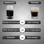 Rattleware 3 Oz Measuring Shot Glass - Premium and, Perfect for Bar Cart and Gatherings, Clear, 1 Piece