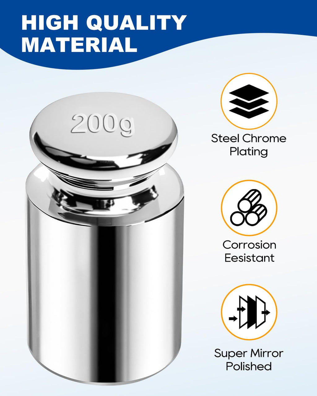 UCEC Calibration Weights for Digital Scale, 200g Gram Weights, Precision Stainless Steel Balance Scale Calibration Weight for Lab Educational Science
