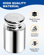 UCEC Calibration Weights for Digital Scale, 200g Gram Weights, Precision Stainless Steel Balance Scale Calibration Weight for Lab Educational Science