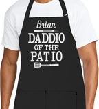 Personalized Chef Apron for Men, Custom Embroidered Design, Professional Kitchen Cooking BBQ Grilling for Dad, Decorated in USA