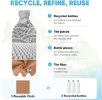 AIDEA Microfiber Cleaning Cloth Roll, 75PK, Reusable Paper Towels Tear Away Cloth, Microfiber Towels Washable Shop Rags, Lint Free Cleaning Rags for House, Kitchen, Window, 11.5"×11.5", Coffee