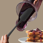 3-Pack Silicone Jar Spatulas, Vovoly Small Seamless Design Rubber Scraper with Stainless Steel Core, Heat Resistant and Non-Stick Mini Spatula for Jars and Blenders, BPA Free,11 IN, Assorted color