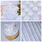 White Edible Glitter Spray - Herbeklab 10g Edible Diamond White Glitter for Cakes Food Grade Shimmer Powder for Cookie Decorating Chocolate Strawberry