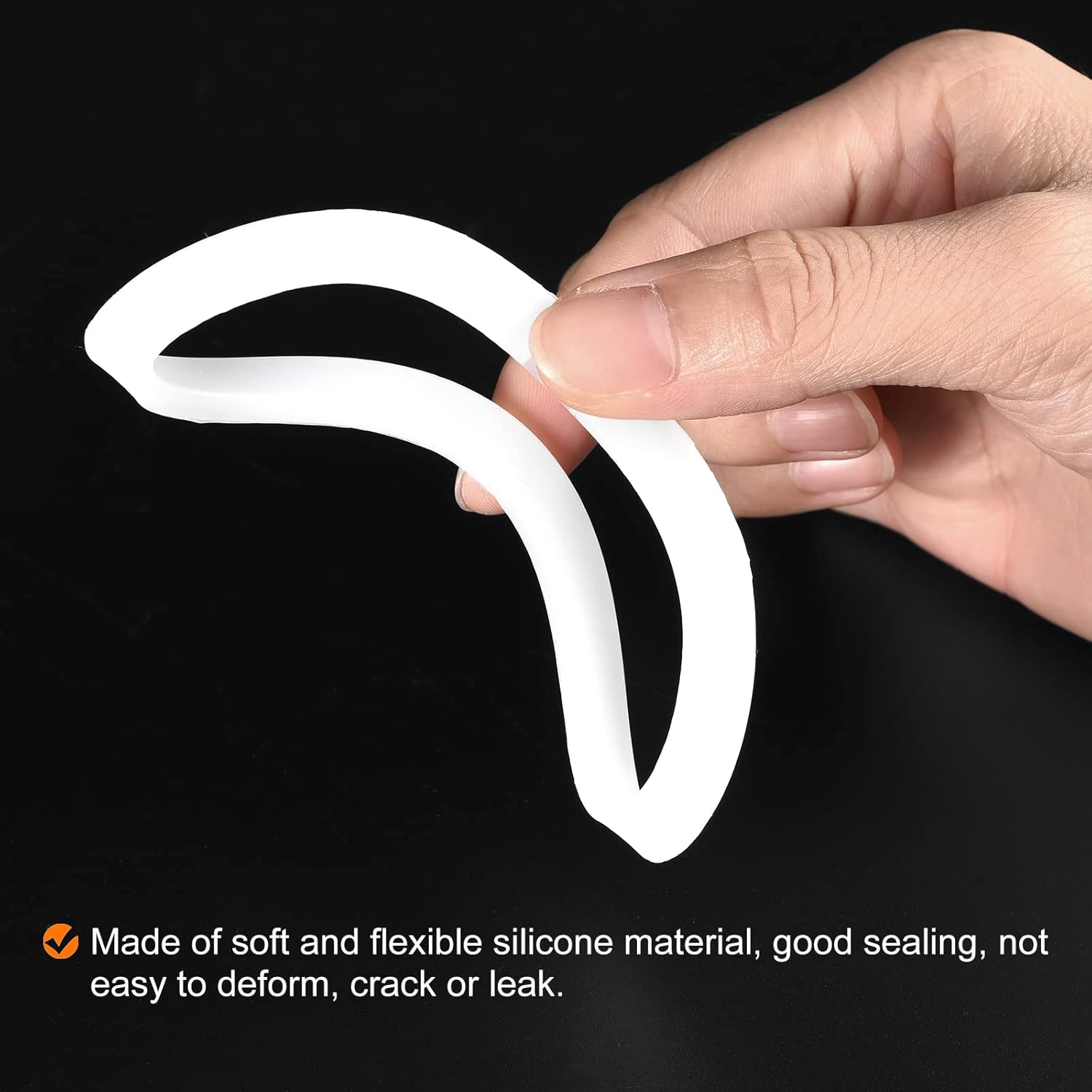 MECCANIXITY Gasket Seal Coffee Maker White Silicone Ring Replacement 55x72x2.5mm for 6-Cup Aluminium Coffee Pot, Pack of 5