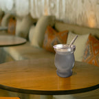 Beruth Bombilla Yerba Mate Gourd, 8oz Stainless Steel Tea Cup Set with a Multifunctional Lid, Two Straws and Cleaning Brushes, Double Walled Coffee Mug Heat Insulation Anti Scalding （Starry Sky Grey）