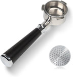 Bottomless Portafilter 54mm Compatible for Breville Barista Express, Pro, Touch, and Impress | Bonus Puck Screen | T Buckle Black Rosewood Handle