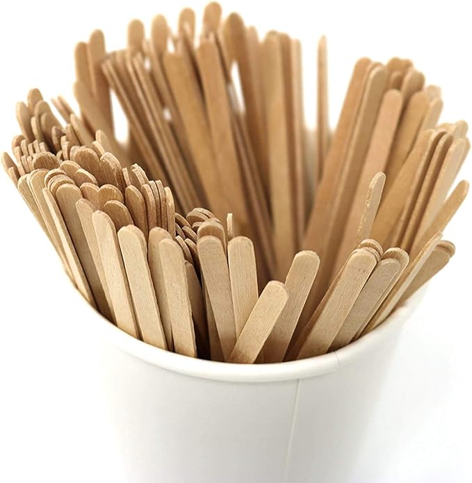 Coffee Stirrers Sticks,Disposable Wooden Coffee Stick Beverage Stirrers, Suitable For Coffee Nook Tea Drinks and Bartending, 7 Inches,200 Sticks.