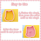 8 Dog Cookie Cutters Set, 3D Puppy Cookie Stamps, Cupcake Pancake Apple Pie Pastry Biscuit Molds, Cookie Baking Molds for Dog Party Decorations (Puppy)