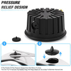 MEANLIN MEASURE 0~60Psi Stainless Steel Liquid Filled Pressure Gauge 1/4" NPT 2.5" FACE DIAL with Rubber Protective Sleeve, Lower Mount