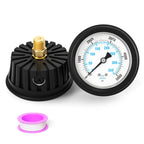 0-5000PSI Stainless Steel Liquid Filled Pressure Gauge, 2.5" Dial Size, 1/4" NPT Back Mount, with Rubber Protective Sleeve, for Tube, Water Pump, Gas, Liquid, Pressure Test
