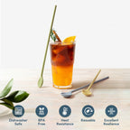 2Pcs Carrotez 9.9" Silicone coffee stirrer, Long Coffee Spoon, Reusable Iced Tea Spoon, Multipurpose Beverage Stirring Stick - Grey